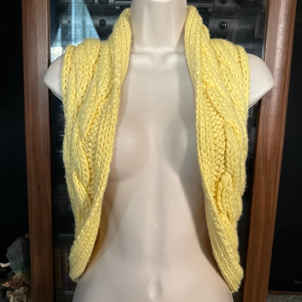 Bebe Soft Yellow Knit Sweater Vest